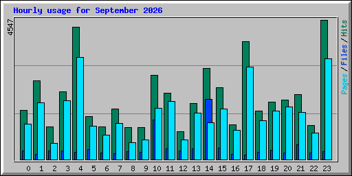 Hourly usage for September 2026
